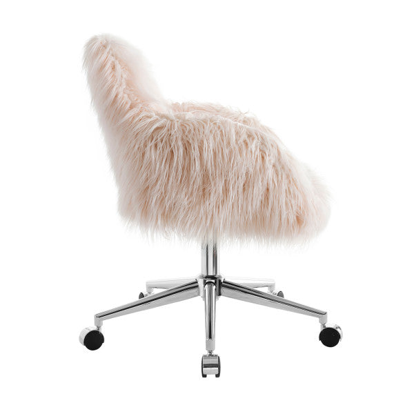 Dawson Faux Fur Barrel Office Chair