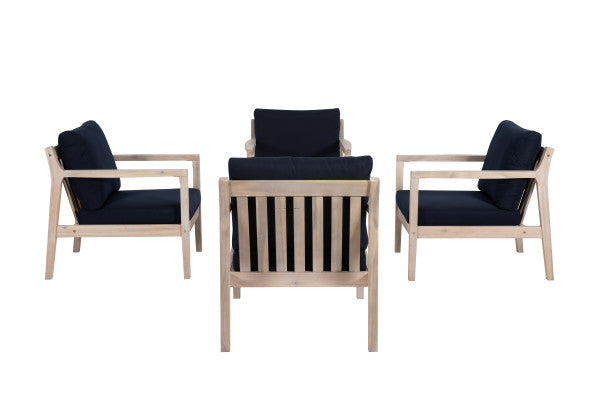 Svana Blue 5PC Side Chair Set