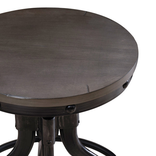 Haywood 5PC Round Bar Table Set with Adjustable Stools