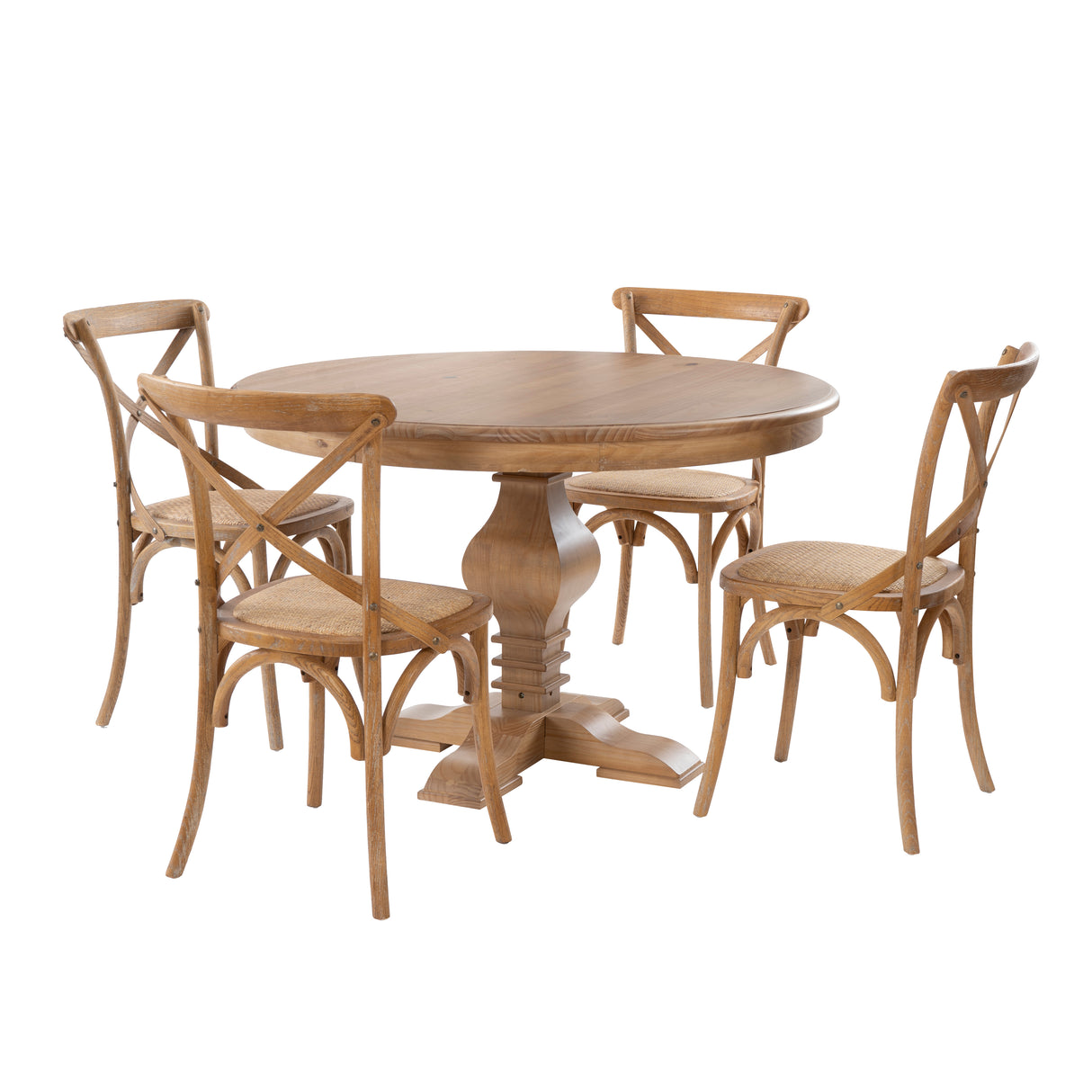 Banks 5 Piece Set Round Table 4 Chairs