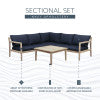 Svana Beige or Navy 4PC Sectional Set
