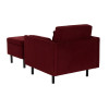 Welby Berry Velvet Chair and Ottoman Set