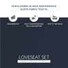 Corolla Navy or Beige Loveseat and Coffee Table Set