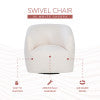 Skyler White Sherpa Swivel Chair