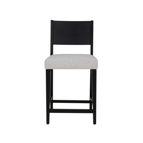 Cosgrove Black Upholstered Counter Stools (Set of 2)