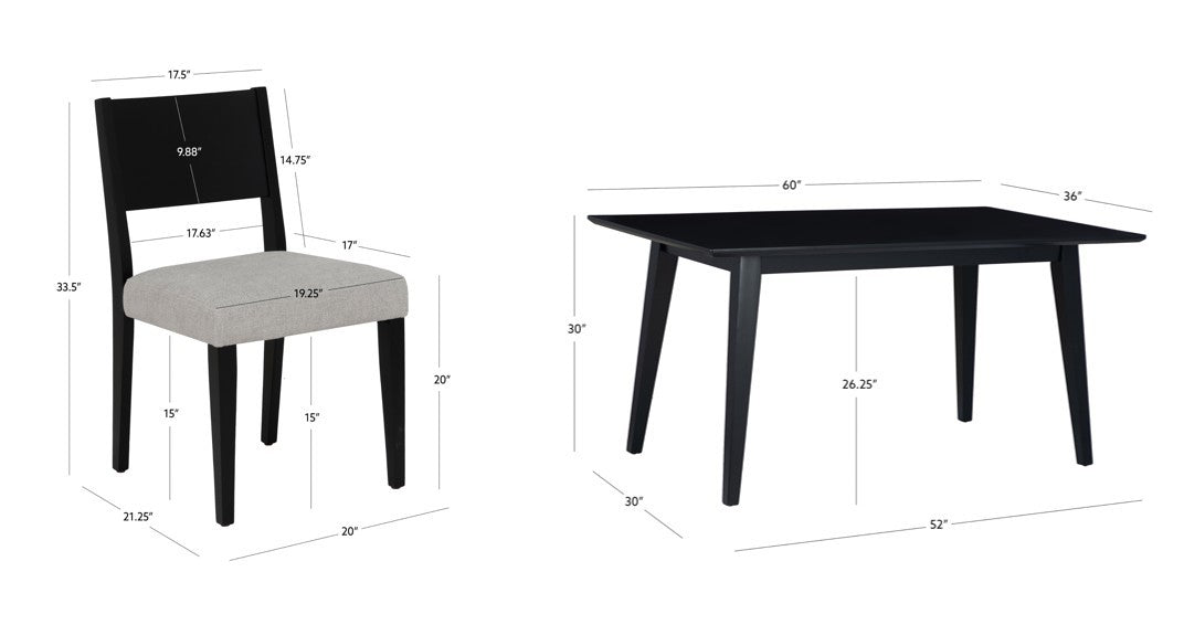 Cosgrove Upholstered Dining Set 5PC