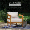Surfside Brown Outdoor Club Chair