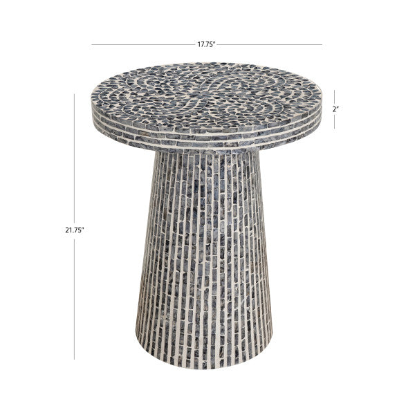 Capiz Black Side Table