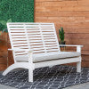Kaiko White Bench with Cushion