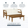 Corolla Navy or Beige Loveseat and Coffee Table Set