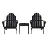Adirondack Black 2 Chair 1 Table Set