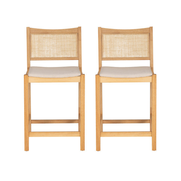Beaux Cane Stools (Set of 2)