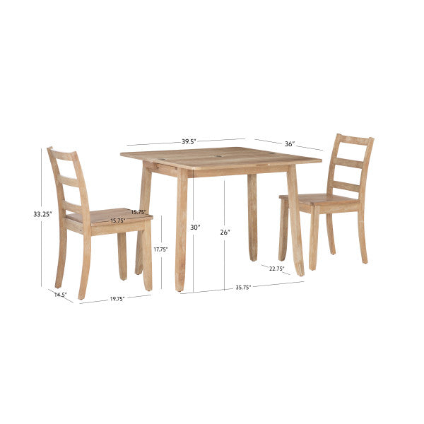 Ashley 3PC Drop Leaf Dining Table Set