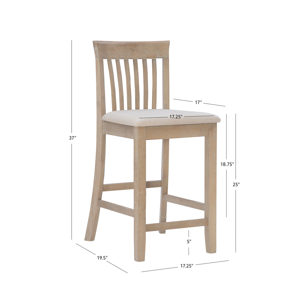 Torino Mission Back Stool