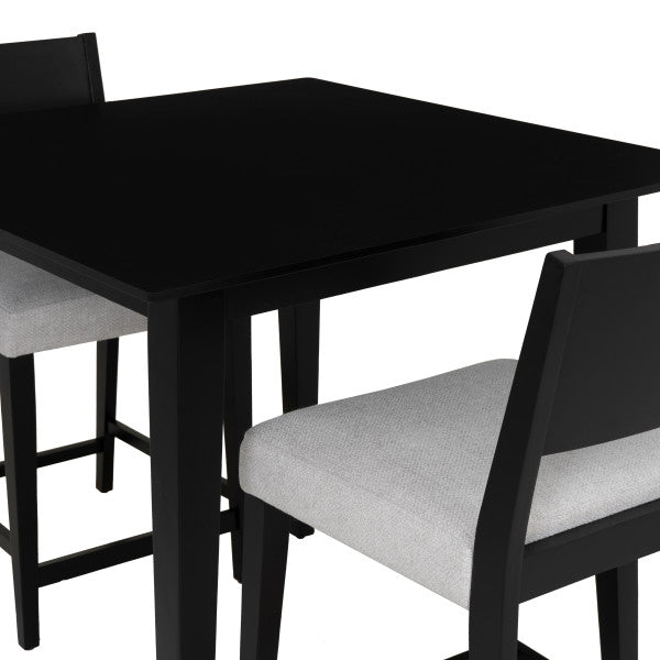 Cosgrove Black Upholstered 3PC Counter Set