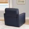 Carter Swivel Faux Leather Accent Chair