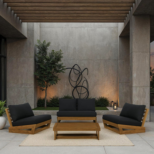 Bluffton Black White or Grey Outdoor 4PC Set