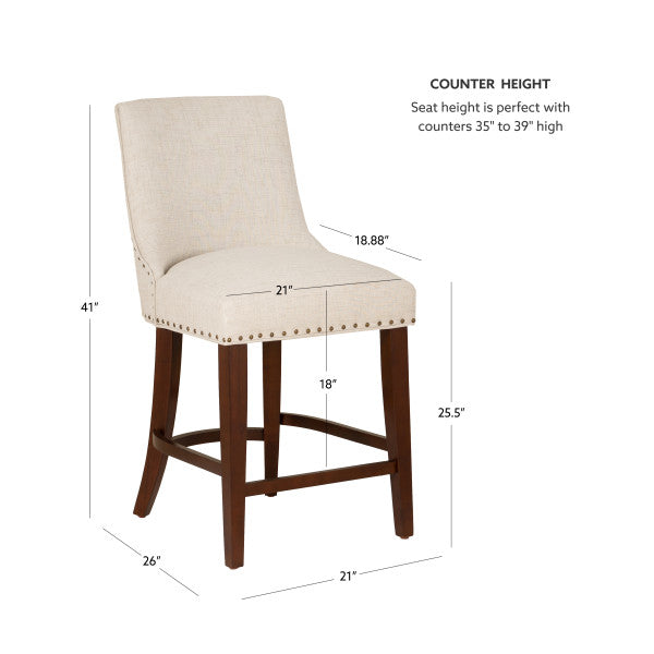 Auden Natural Espresso Stool