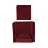 Welby Berry Velvet Chair and Ottoman Set
