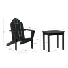 Adirondack Black 2 Chair 1 Table Set