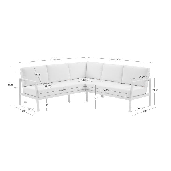 Alora Aluminum Outdoor Sectional