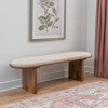 Oscar Pillar Oatmeal Wood Bench