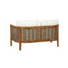 St. Lucia Brown Loveseat and Table Outdoor Set