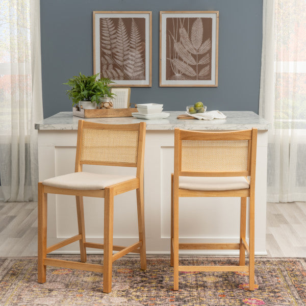 Beaux Cane Stools (Set of 2)