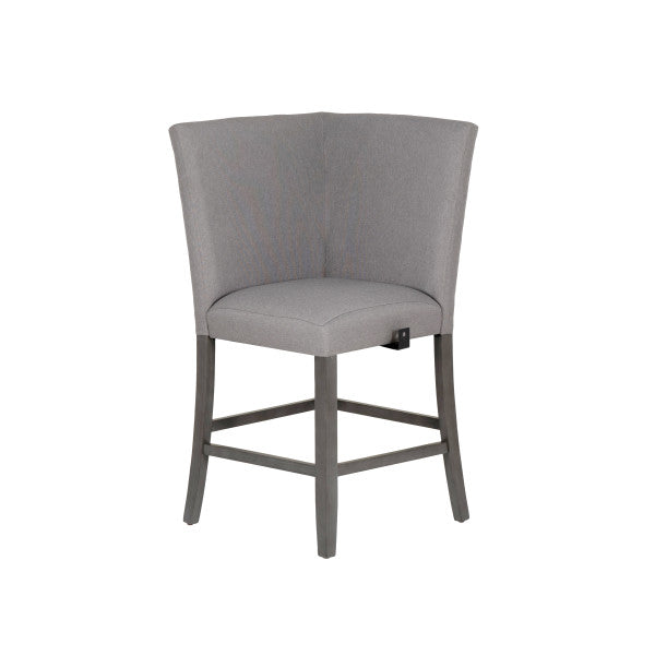 Seneca Gray Upholstered Corner Counter Seat