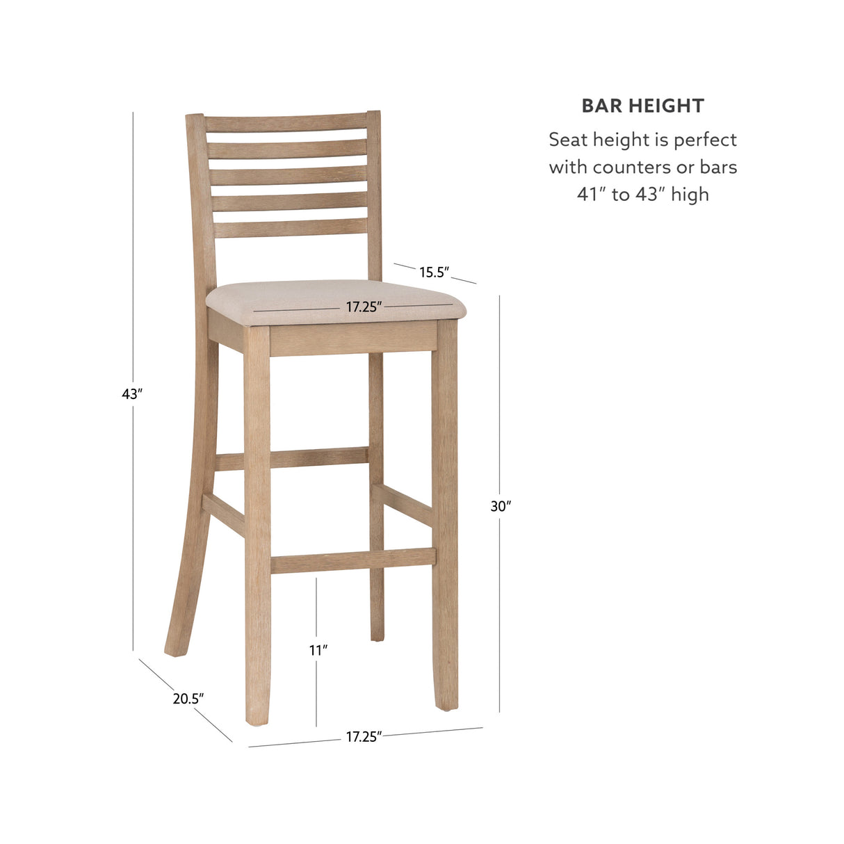 Torino Ladder Back Stool