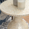 Capiz Cream Hourglass Side Table