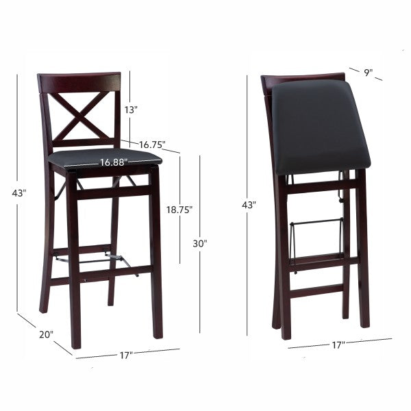 Triena X Back Folding Stool