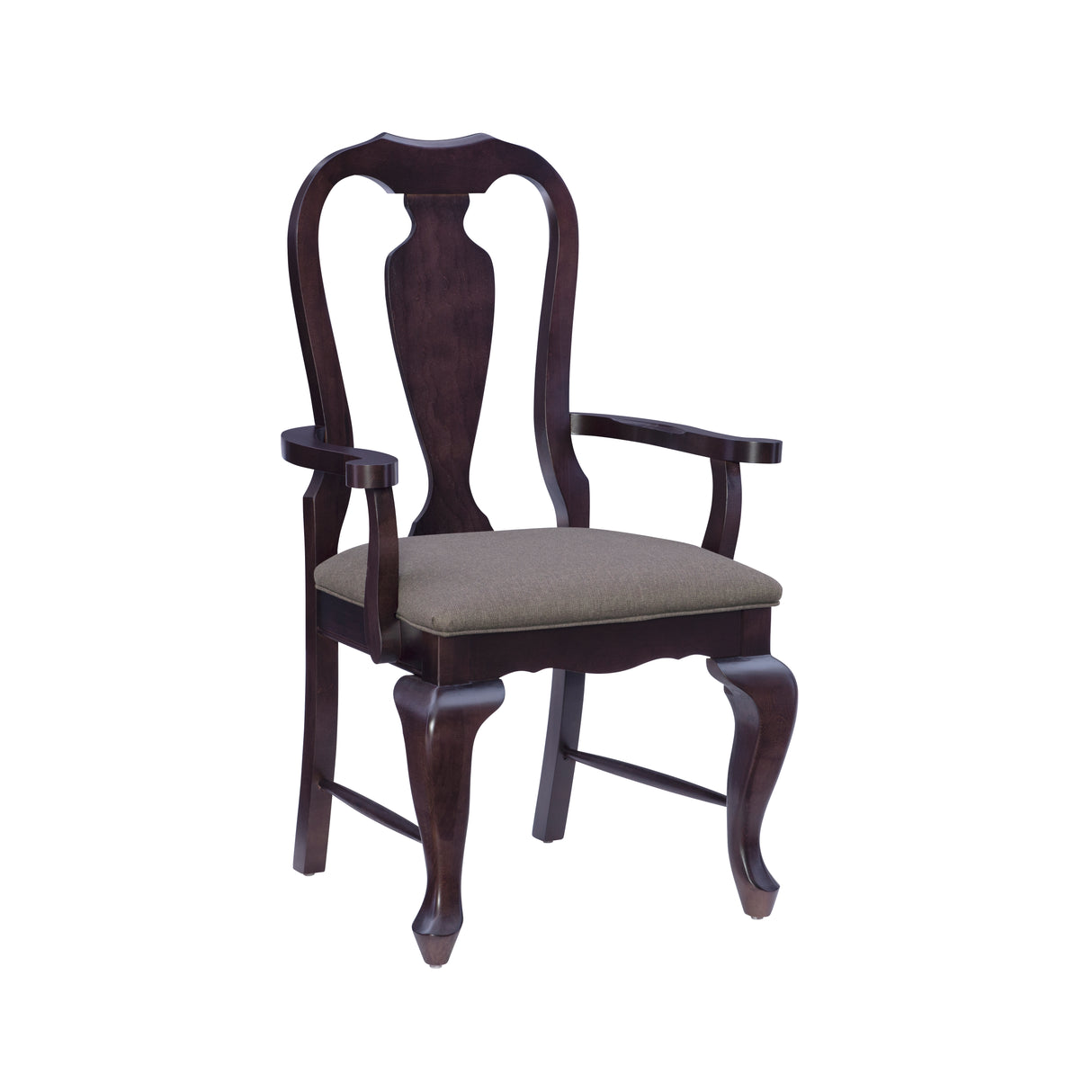 Lange Brown Arm Chair Upholstered Seat