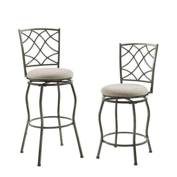 Karla Pewter Adjustable Leg Stools (Set of 3)