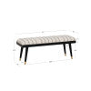 Cierra Black Upholstered Bench