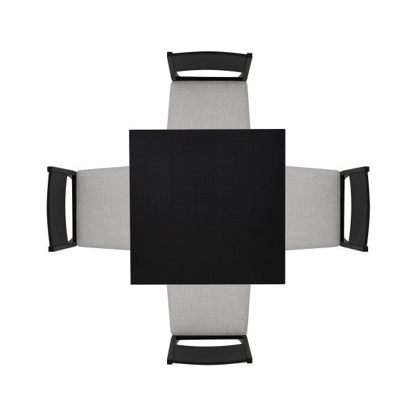 Cosgrove Black Upholstered 5PC Counter Set