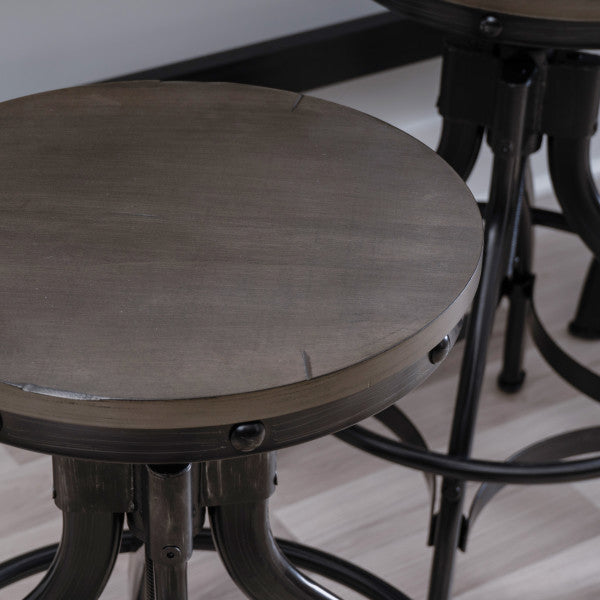 Haywood Adjustable Height Backless Stools (Set of 2)