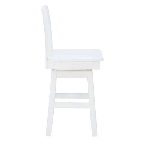 Zoe White Swivel Counter Stool