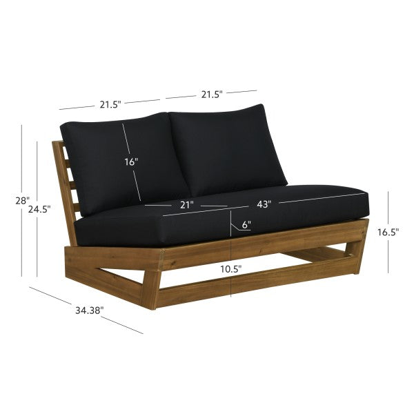 Bluffton Black White or Grey Outdoor Bench