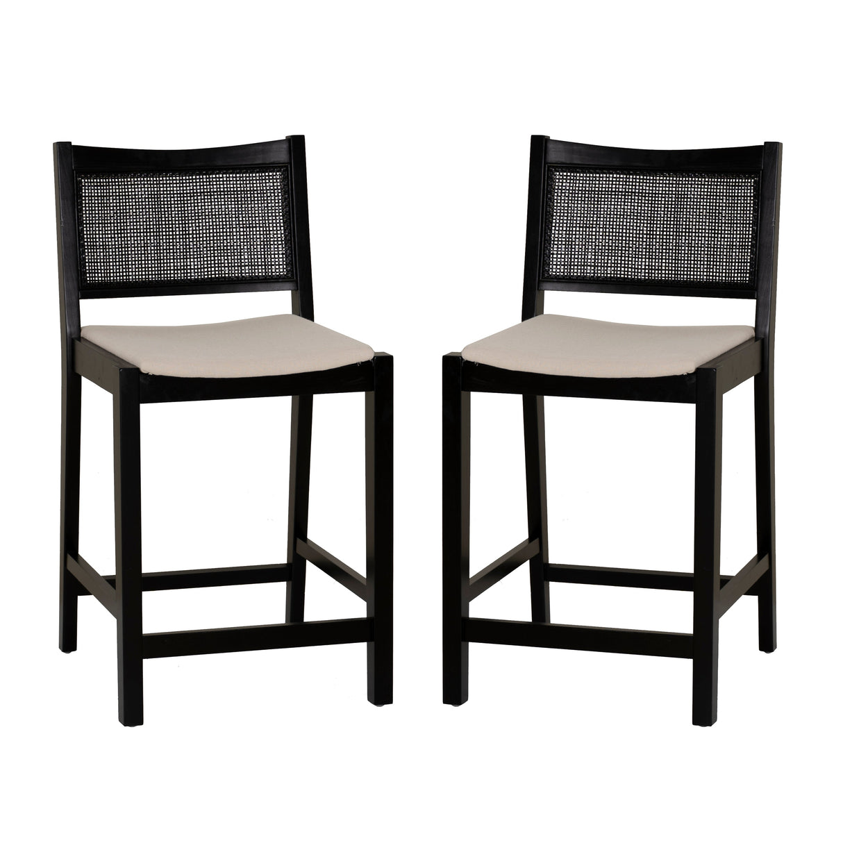 Beaux Cane Stools (Set of 2)