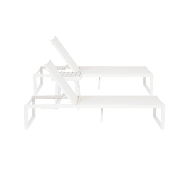 Alora Aluminum 3PC Chaise Lounge and Table Set