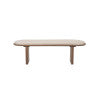 Oscar Pillar Oatmeal Wood Bench