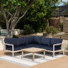 Svana Beige or Navy 4PC Sectional Set