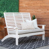 Kaiko White Bench with Cushion