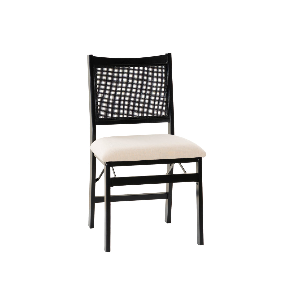 Beaux Cane Back Black Folding Chair
