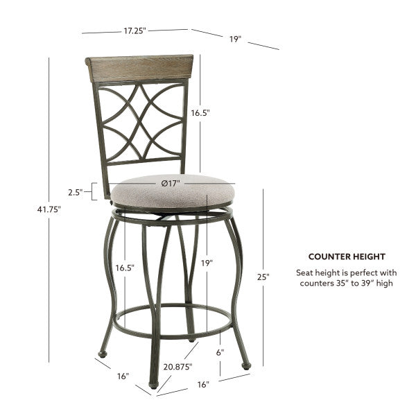 Curves Metal Counter Stool