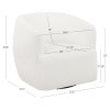 Skyler White Sherpa Swivel Chair