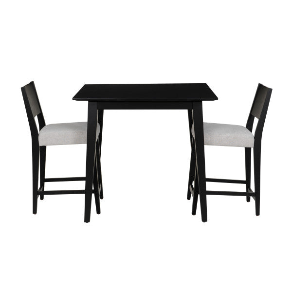 Cosgrove Black Upholstered 3PC Counter Set