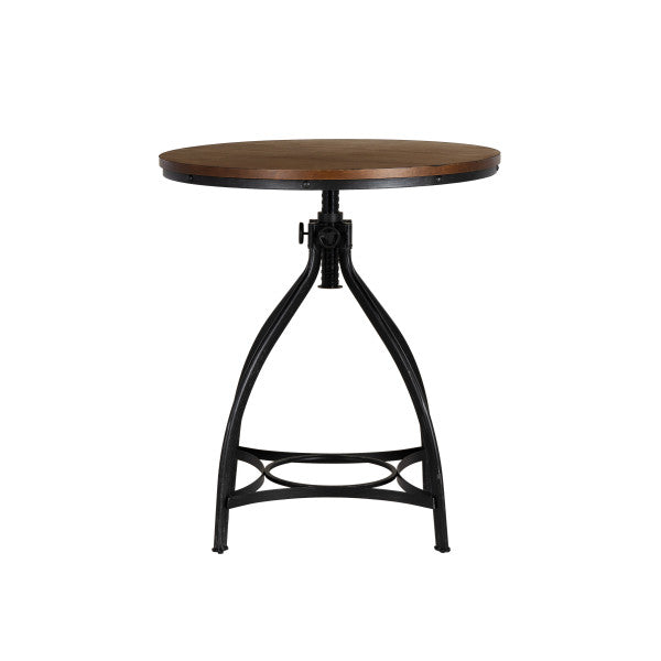 Haywood Gray Round Adjustable Bar Table