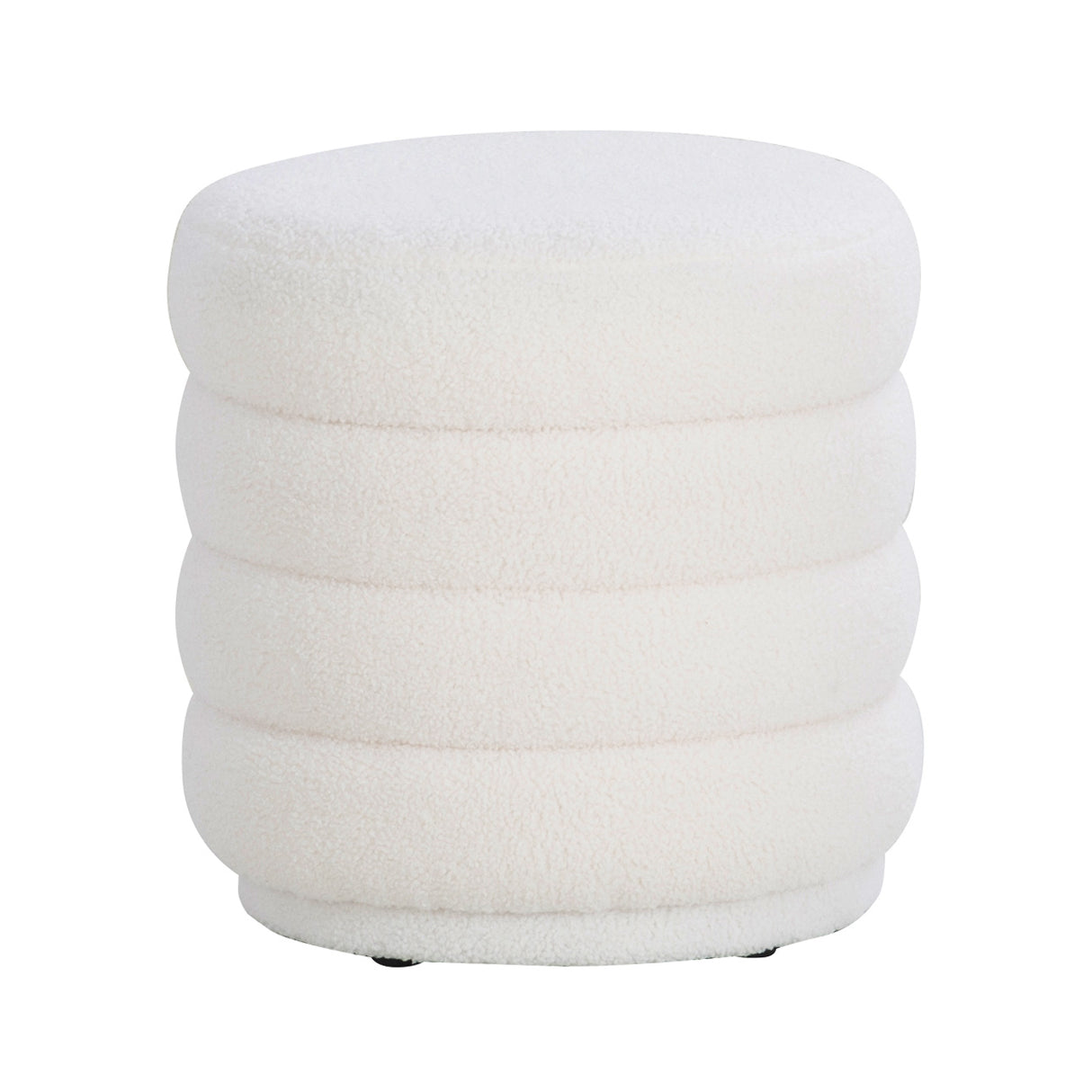 Kathy White Sherpa Round Ottoman